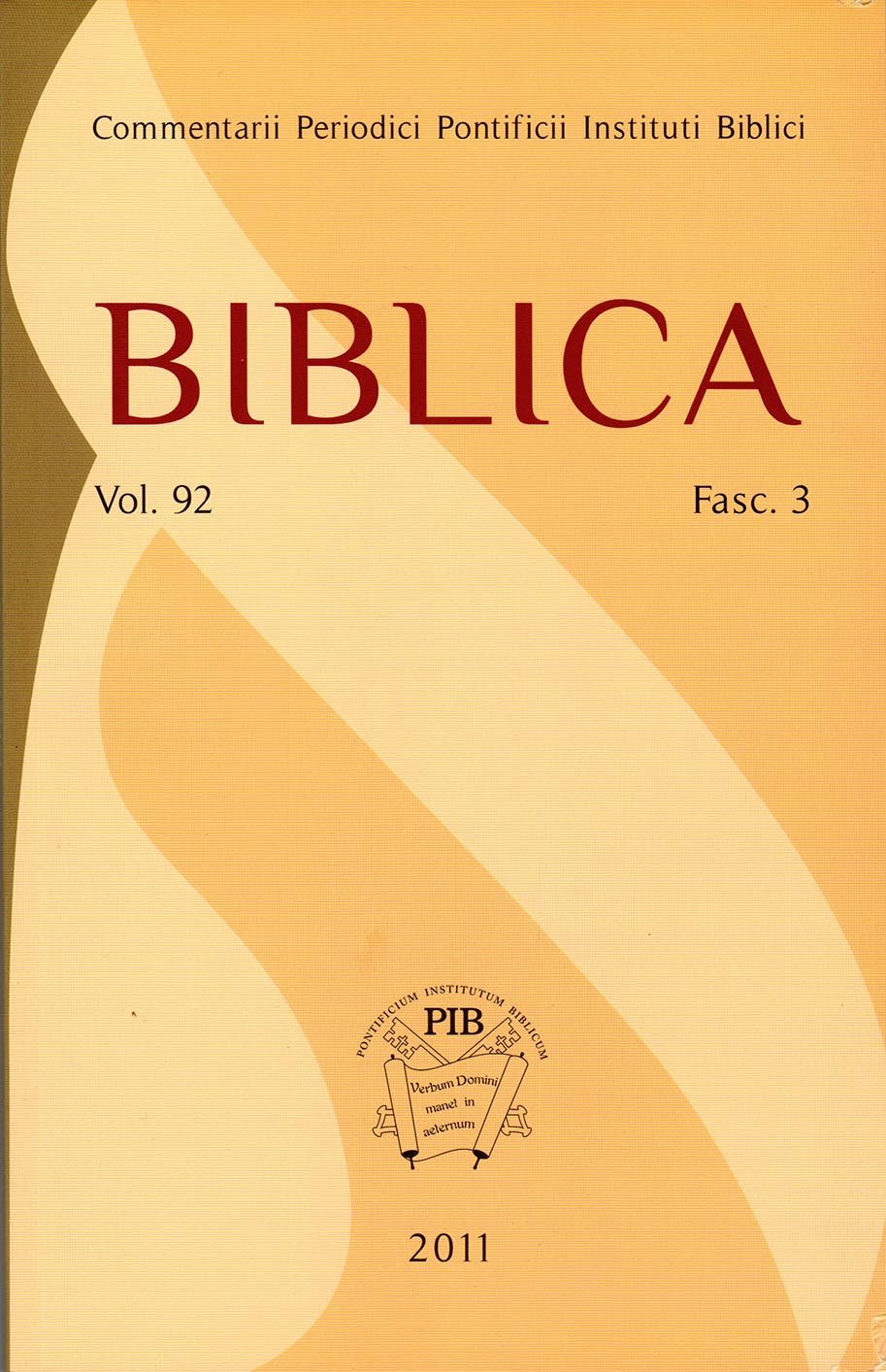 Biblica journal cover